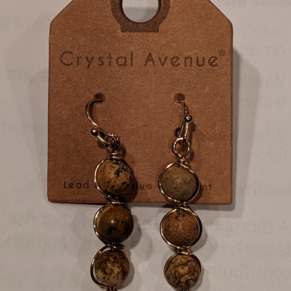 Natural Stone Dangle Earrings